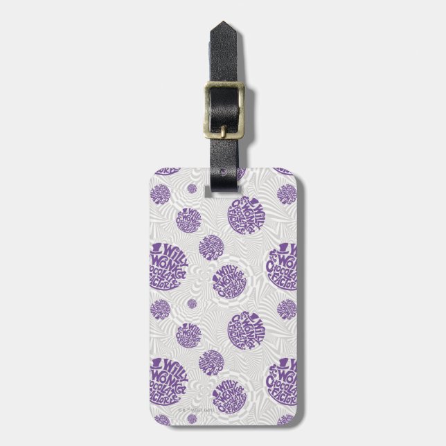 Willy Wonka Logo Psychedelic Graphic Gepäckanhänger (Vorderseite vertikal)