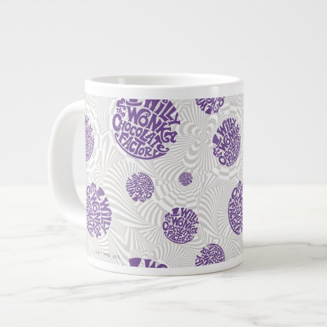 Willy Wonka Logo Psychedelic Graphic Jumbo-Tasse (Vorderseite Links)