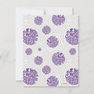 Willy Wonka Logo Psychedelic Graphic Mitteilungskarte