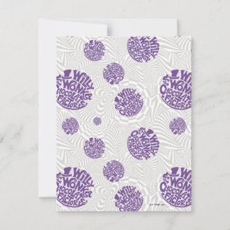 Willy Wonka Logo Psychedelic Graphic Mitteilungskarte