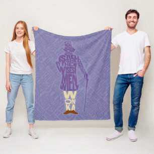 Willy Wonka Quote Silhouette Fleecedecke