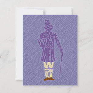 Willy Wonka Quote Silhouette Mitteilungskarte