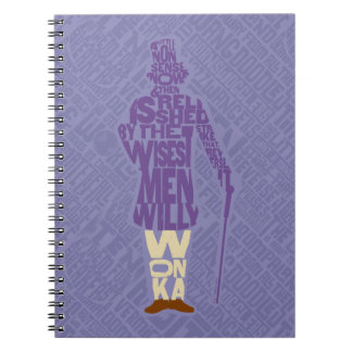 Willy Wonka Quote Silhouette Notizblock
