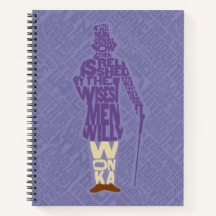 Willy Wonka Quote Silhouette Notizbuch