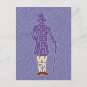 Willy Wonka Quote Silhouette Postkarte