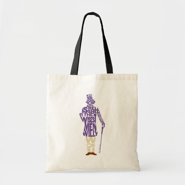 Willy Wonka Quote Silhouette Tragetasche (Vorne)