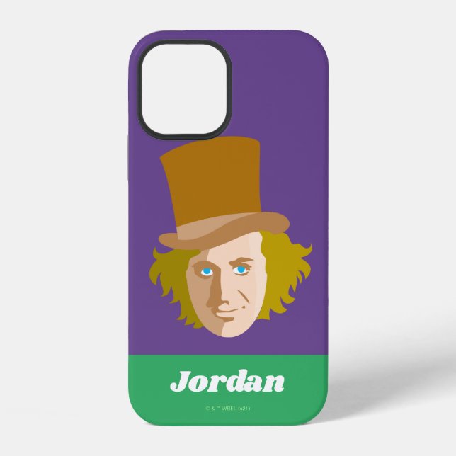Willy Wonka Stenciled Face Graphic iPhone Hülle (Rückseite)