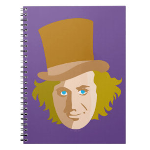 Willy Wonka Stenciled Face Graphic Notizblock
