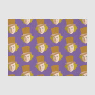 Willy Wonka Stenciled Face Graphic Seidenpapier