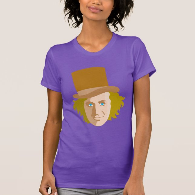 Willy Wonka Stenciled Face Graphic T-Shirt (Vorderseite)