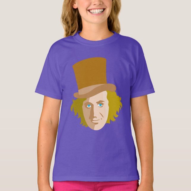 Willy Wonka Stenciled Face Graphic T-Shirt (Vorderseite)