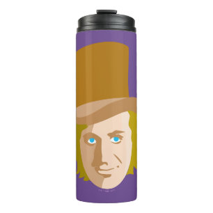 Willy Wonka Stenciled Face Graphic Thermosbecher