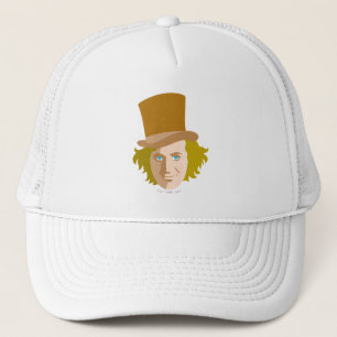 Willy Wonka Stenciled Face Graphic Truckerkappe