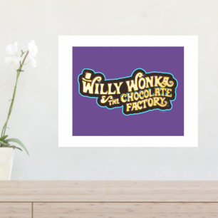 Willy Wonka und das Logo der Schokoladenfabrik Foliendrucke