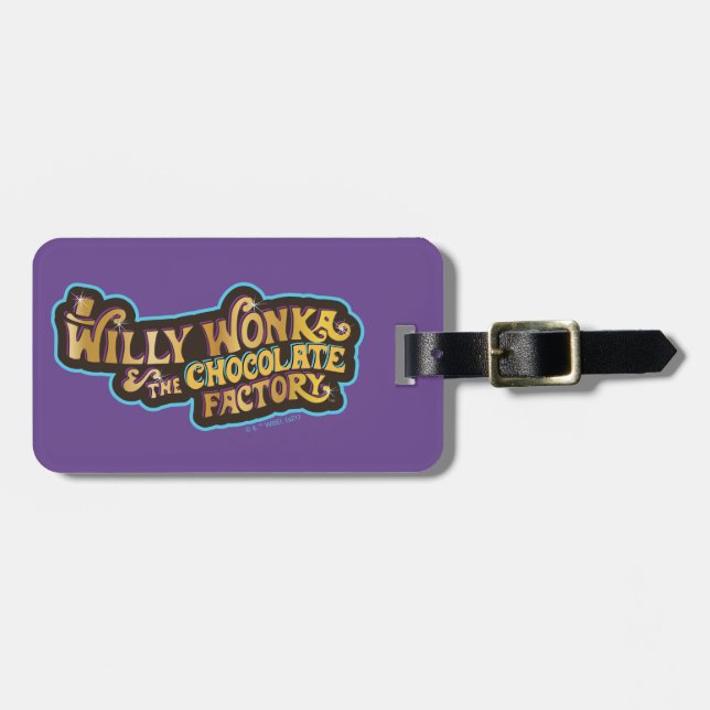 Willy Wonka und das Logo der Schokoladenfabrik Gepäckanhänger (Vorderseite horizontal)