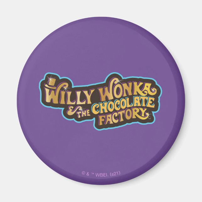 Willy Wonka und das Logo der Schokoladenfabrik Magnet (Vorne)