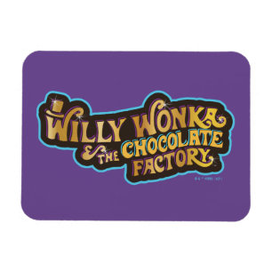 Willy Wonka und das Logo der Schokoladenfabrik Magnet