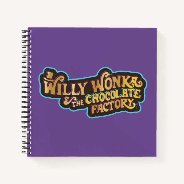 Willy Wonka und das Logo der Schokoladenfabrik Notizbuch (Vorderseite)