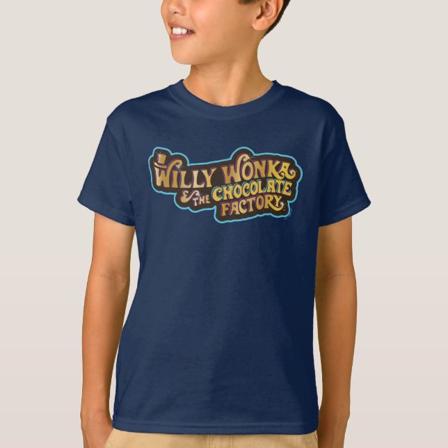 Willy Wonka und das Logo der Schokoladenfabrik T-Shirt (Vorderseite)