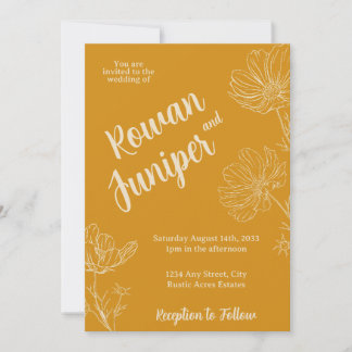 Willy Yours Rustic Boho Wedding Einladung