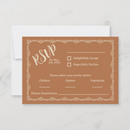 Willy Yours Rustic Boho Wedding RSVP Card Karte