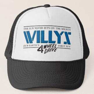 Willys 4WD Blau-Hut Truckerkappe