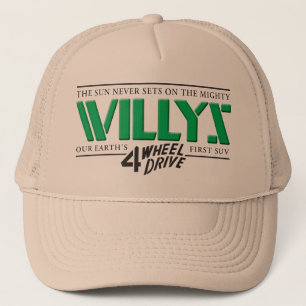 Willys 4WD grüner Hut Truckerkappe