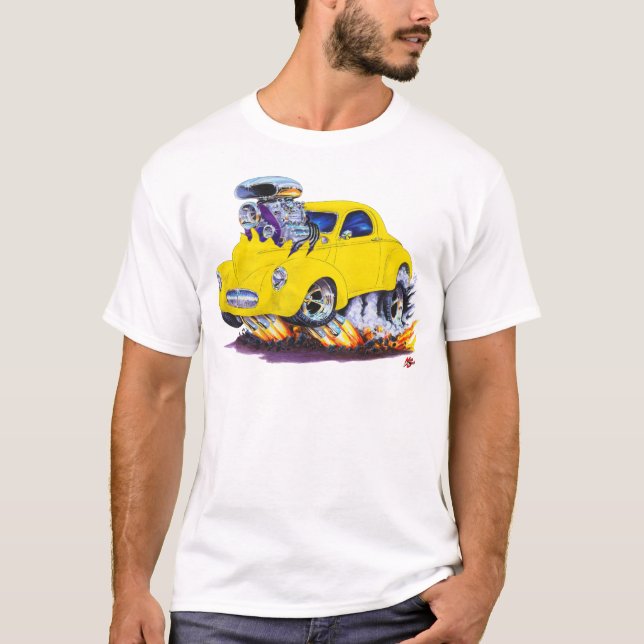 Willys gelbes Auto 1941 T-Shirt (Vorderseite)