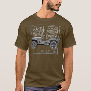 Willys MB Oldtimer-Geländefahrzeug WW2 T-Shirt