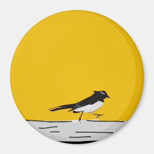 "Willywagtail-" Magnet (Gelb)