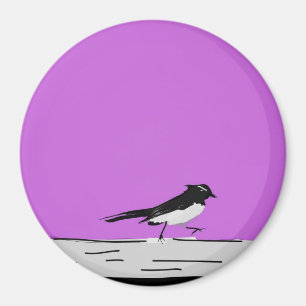 "Willywagtail-" Magnet (Rosa)