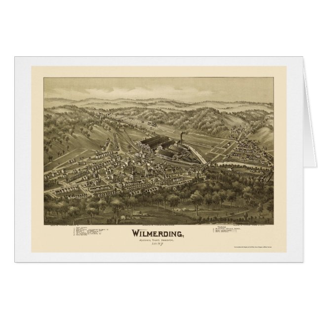 Wilmerding, panoramische Karte PAs - 1897 (Vorderseite (Horizontal))