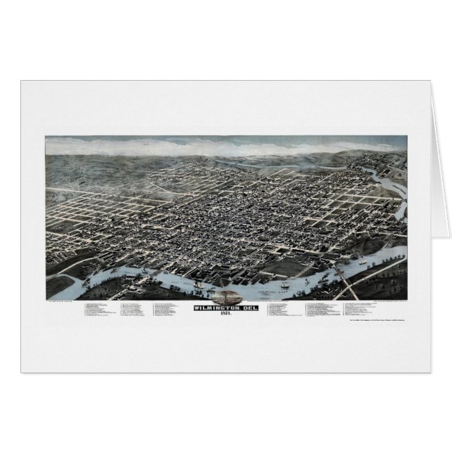 Wilmington, DE Panoramic Map - 1874 (Vorderseite (Horizontal))