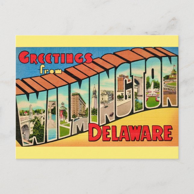 Wilmington DE Postkarte (Vorderseite)