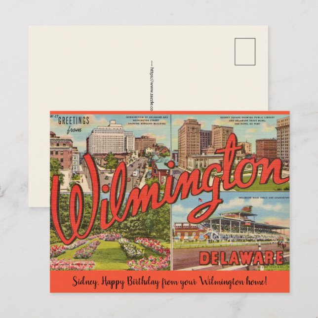 Wilmington Delaware Anlass Postkarte (Vorne/Hinten)