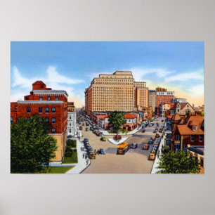 Wilmington Delaware Delaware und Washington St. Poster