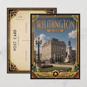 Wilmington Delaware Vintage Art Deco Golden Age Postkarte