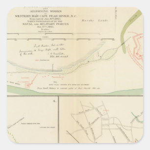 Wilmington, Ft Caswell, die Insel des Smiths, Quadratischer Aufkleber