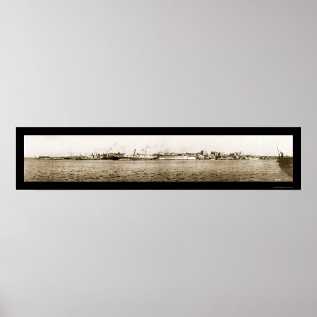 Wilmington NC Water Foto 1918 Poster (Vorne)