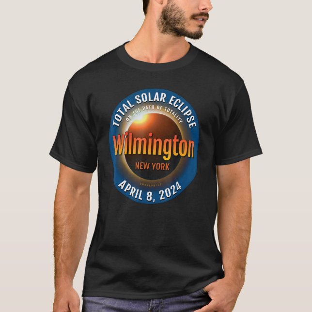 Wilmington New York NY Total Solar Eclipse 2024 3 T-Shirt (Vorderseite)