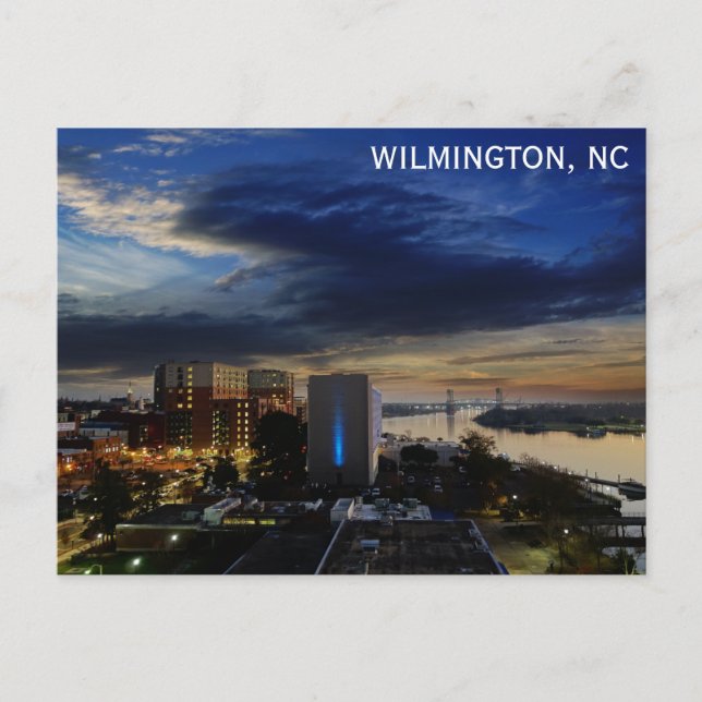 Wilmington North Carolina Cape Fear River Travel Postkarte (Vorderseite)