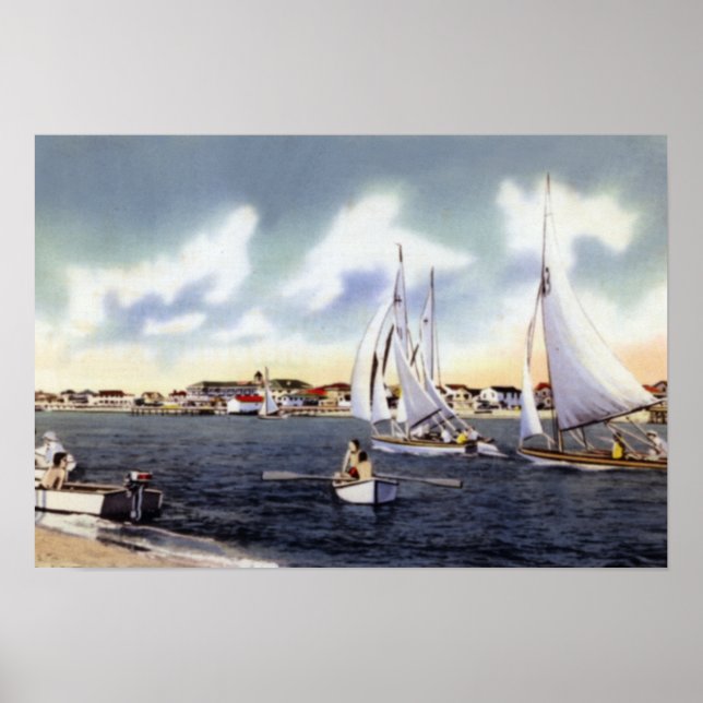 Wilmington North Carolina Sailing Poster (Vorne)