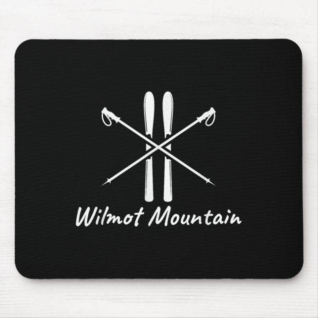 Wilmot Mountain Illinois Skilifte Winter V Mousepad (Vorne)