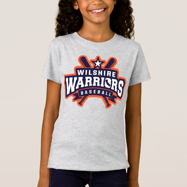 Wilshire Warriors Baseball League Logo T-Shirt (Vorderseite)