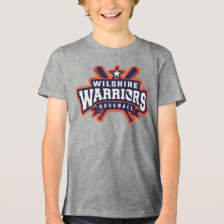 Wilshire Warriors Baseball League Logo Tri-Blend Shirt