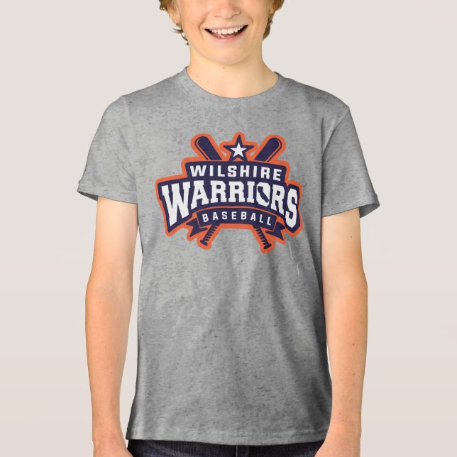 Wilshire Warriors Baseball League Logo Tri-Blend Shirt (Vorderseite)