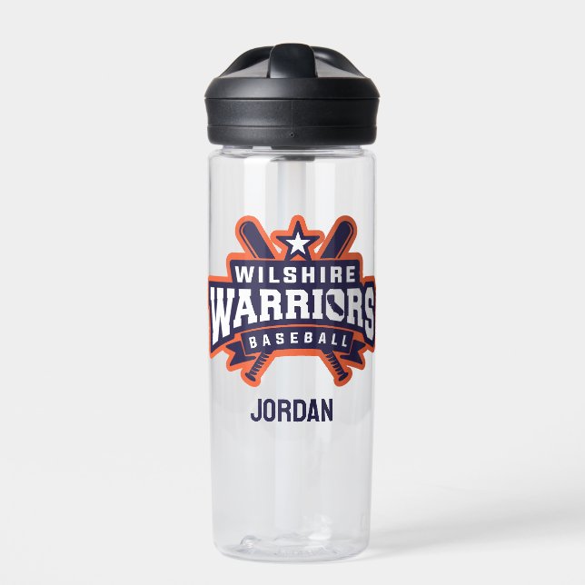 Wilshire Warriors Baseball League Logo Trinkflasche (Vorderseite)