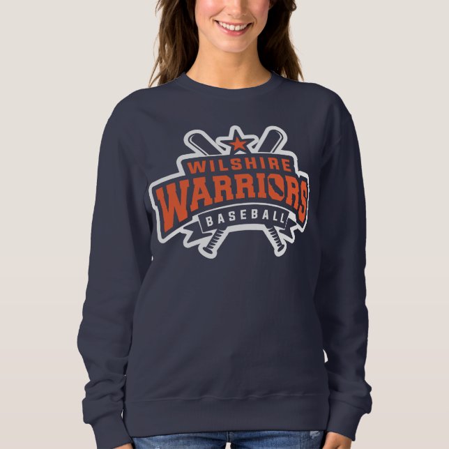 Wilshire Warriors Baseball League White Logo Sweatshirt (Vorderseite)