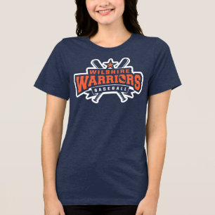 Wilshire Warriors Baseball League White Logo Tri-Blend Shirt