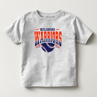 Wilshire Warriors Navy Baseball-Logo Kleinkind T-shirt